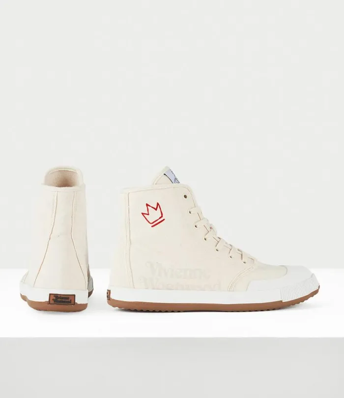 Lace Up Shoes Men Vivienne Westwood Animal Gym High Top In Natural