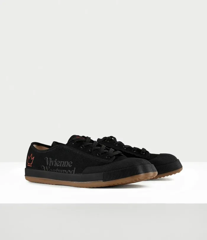 Lace Up Shoes Men Vivienne Westwood Animal Gym LowTop Trainers In Black