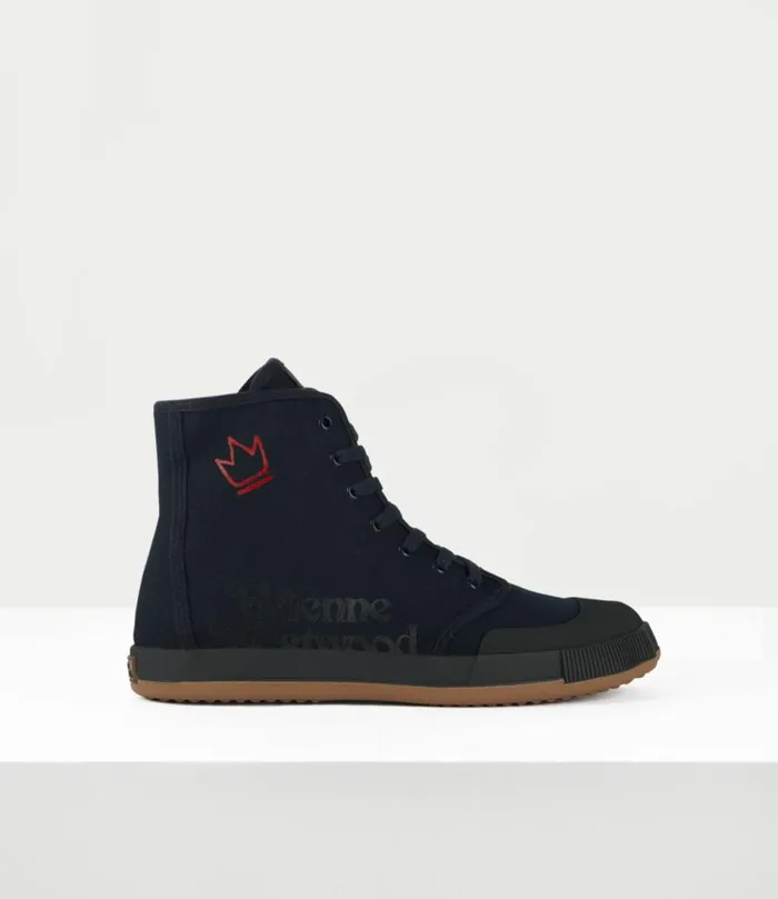 Lace Up Shoes Men Vivienne Westwood HighTop Animal Gym Trainers In Black