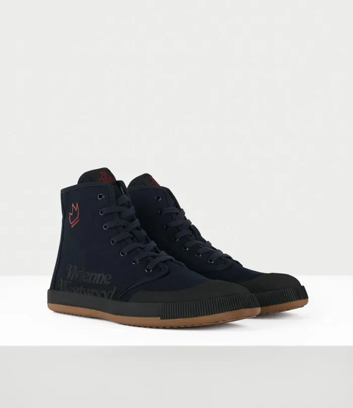 Lace Up Shoes Men Vivienne Westwood HighTop Animal Gym Trainers In Black