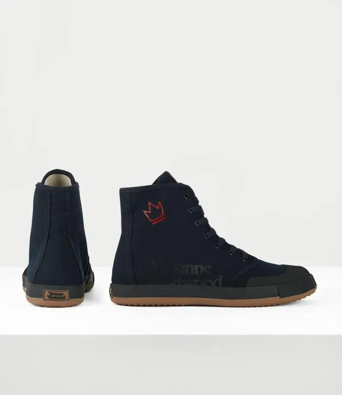 Lace Up Shoes Men Vivienne Westwood HighTop Animal Gym Trainers In Black