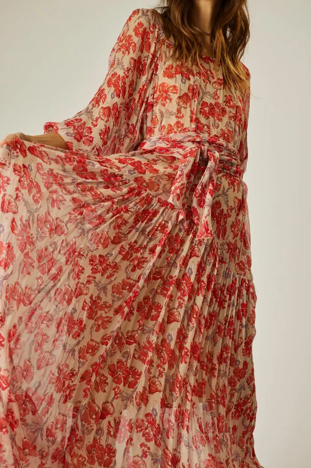 Lainey Dress Chiffon Watercolor Dove Women Natalie Martin Dresses