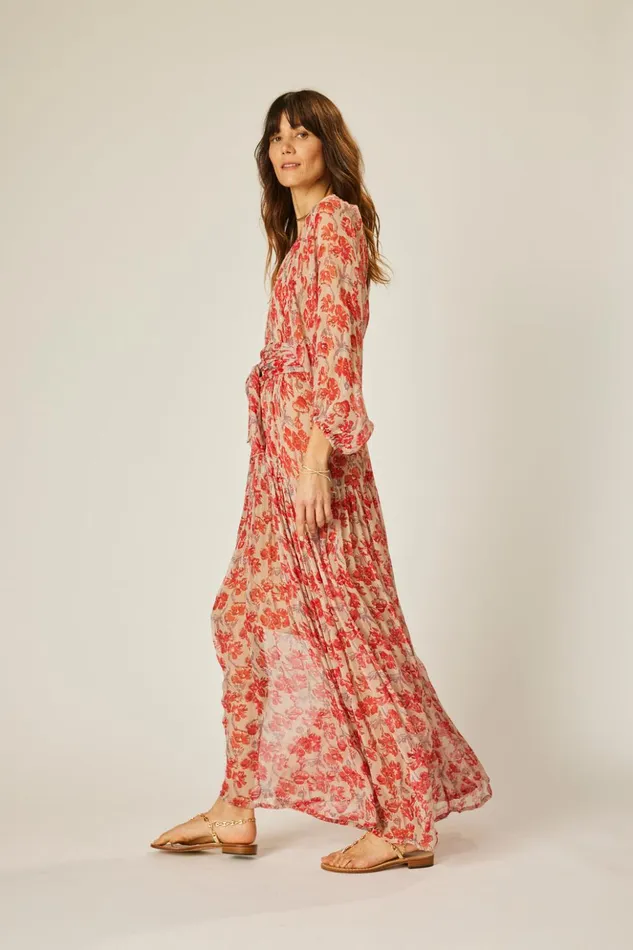 Lainey Dress Chiffon Watercolor Dove Women Natalie Martin Dresses