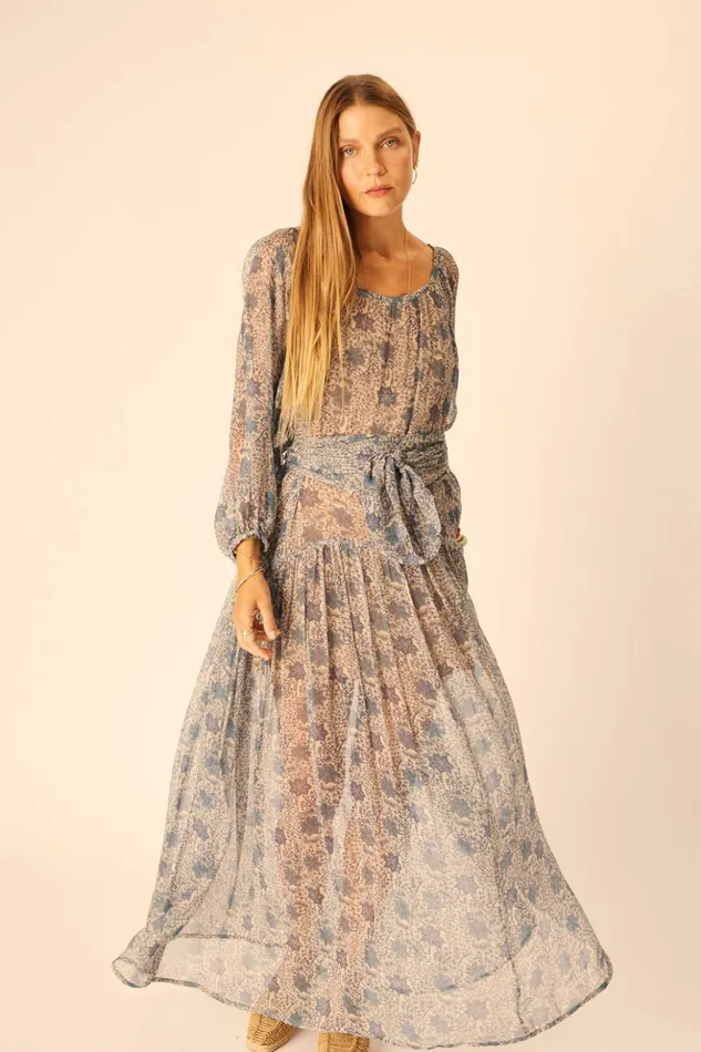 Lainey Dress With Sash Snowflake Sea Women Natalie Martin Dresses