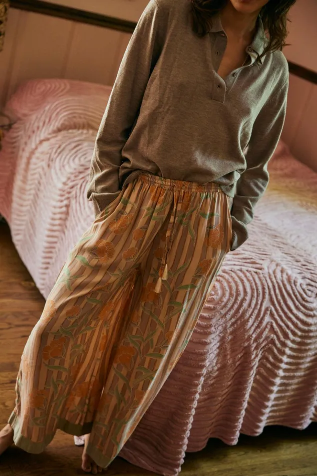 Lauren Pant Chamomile Apricot Women Natalie Martin Bottoms