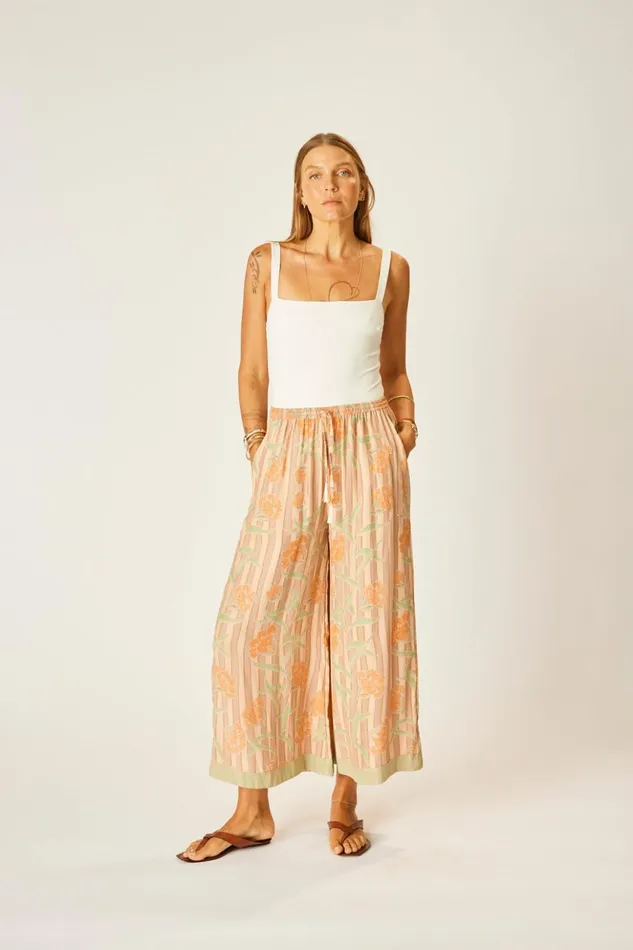 Lauren Pant Chamomile Apricot Women Natalie Martin Bottoms