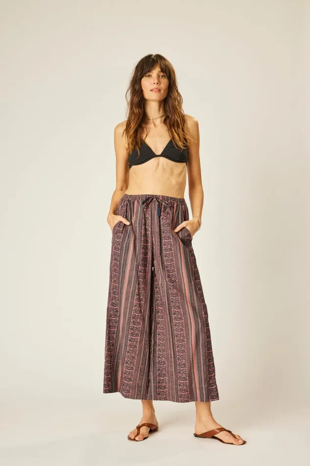 Lauren Pant Paisley Stripe Heather Women Natalie Martin Bottoms
