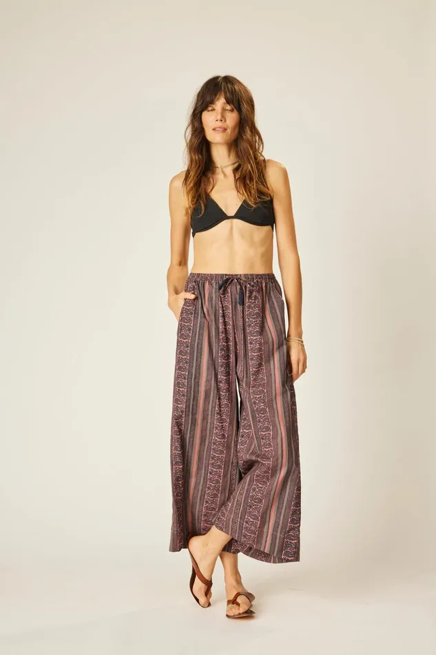 Lauren Pant Paisley Stripe Heather Women Natalie Martin Bottoms