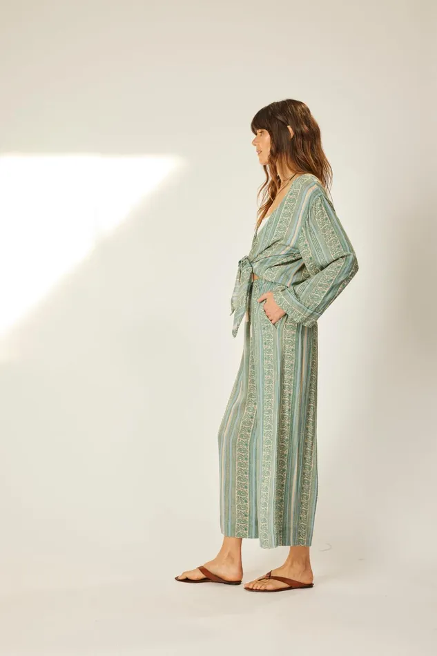Lauren Pant Paisley Stripe Pool Women Natalie Martin Bottoms