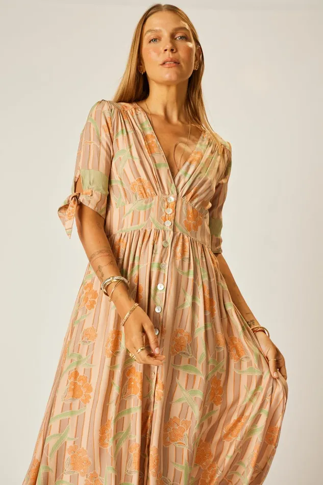 Layla Dress Chamomile Apricot Women Natalie Martin Dresses