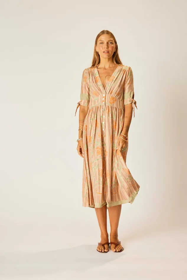 Layla Dress Chamomile Apricot Women Natalie Martin Dresses