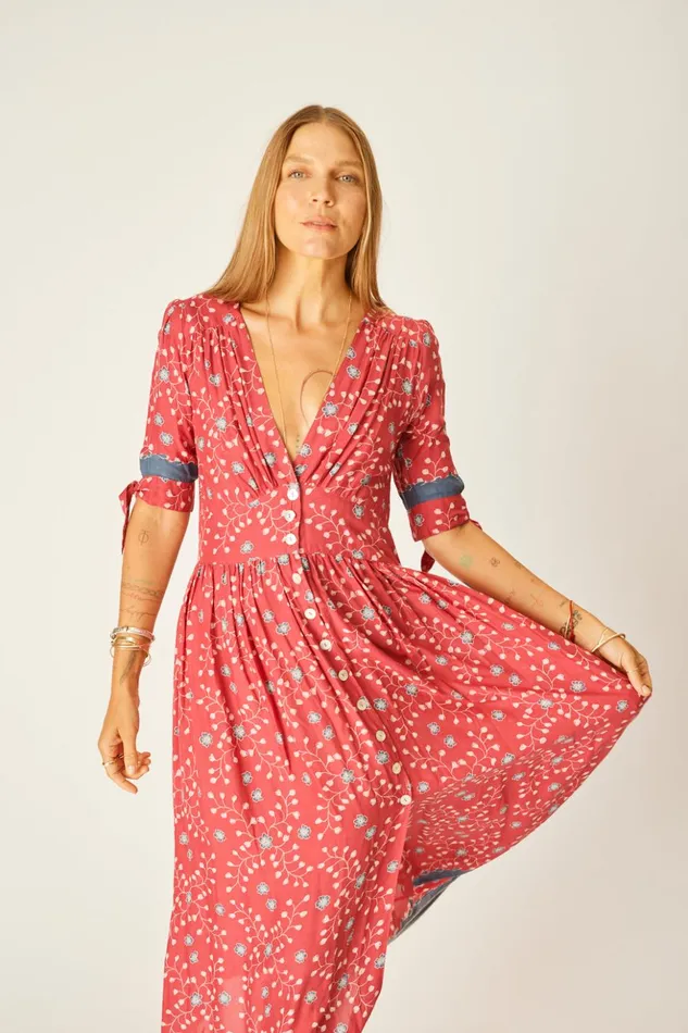 Layla Dress Pinwheel Barn Red Women Natalie Martin Dresses