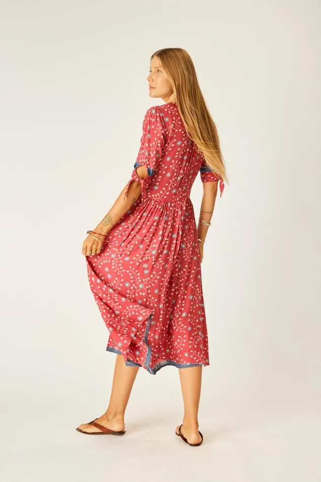 Layla Dress Pinwheel Barn Red Women Natalie Martin Dresses