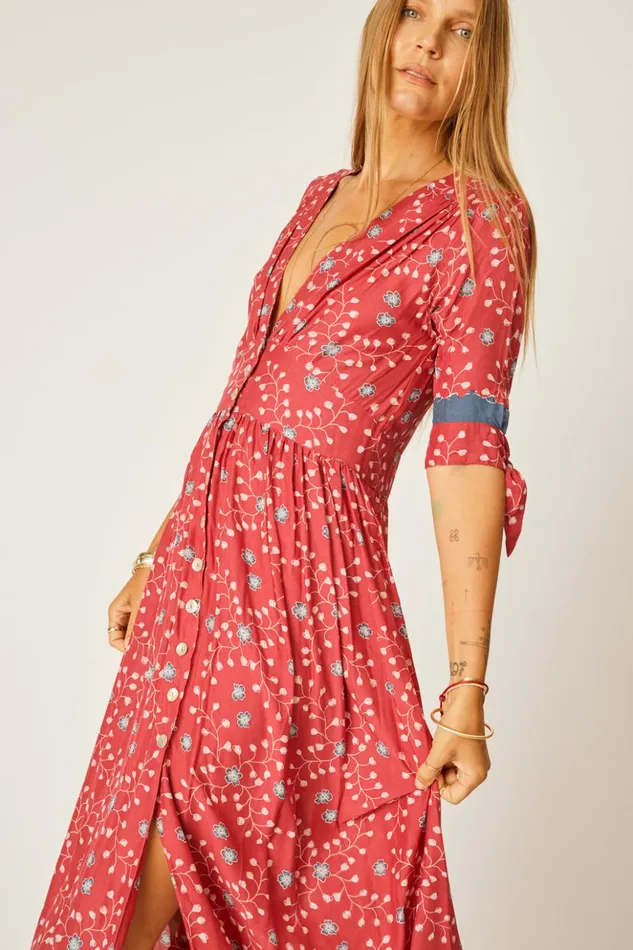 Layla Dress Pinwheel Barn Red Women Natalie Martin Dresses