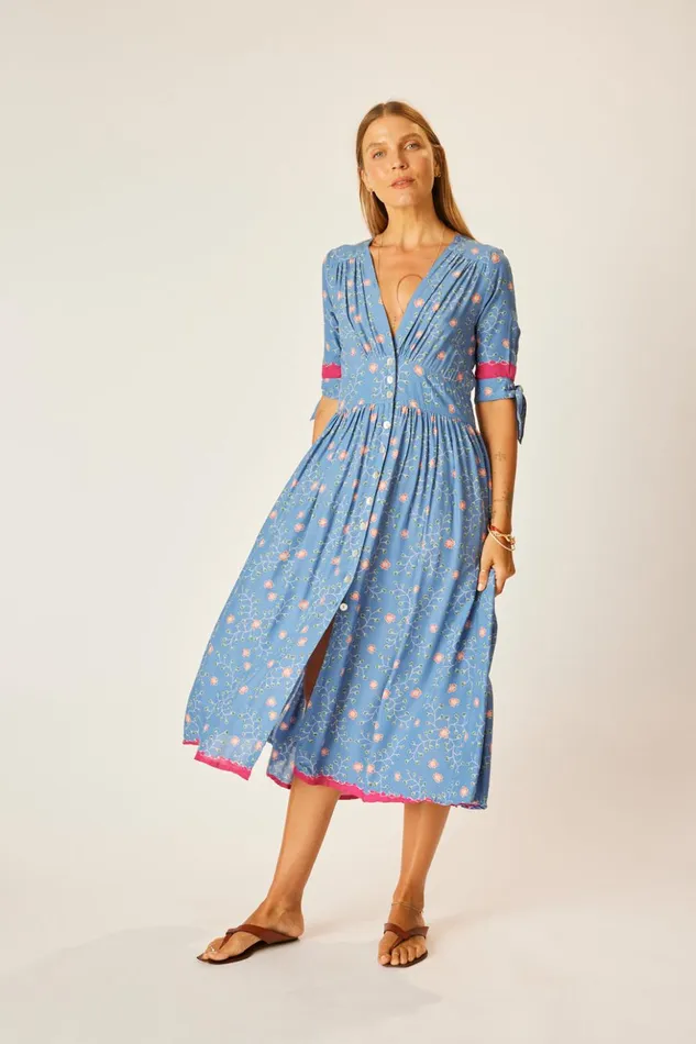 Layla Dress Pinwheel Denim Women Natalie Martin Dresses