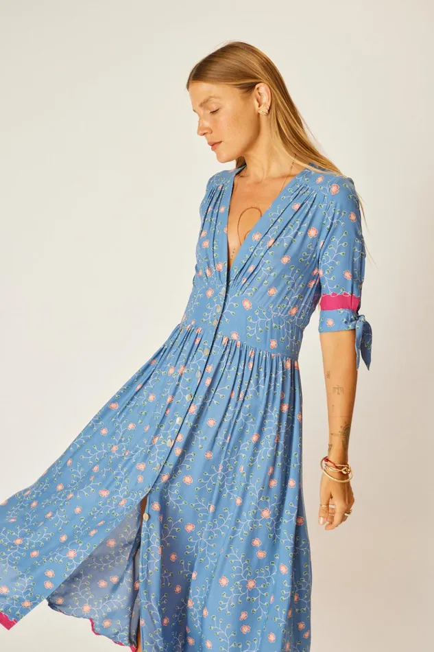 Layla Dress Pinwheel Denim Women Natalie Martin Dresses