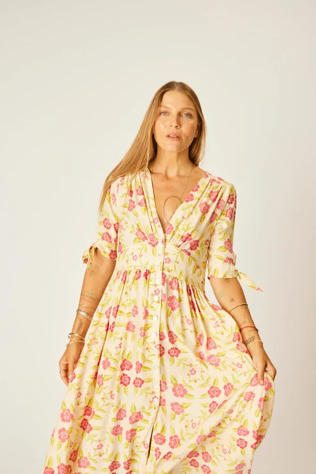 Layla Dress Prairie Dusty Crimson Women Natalie Martin Dresses