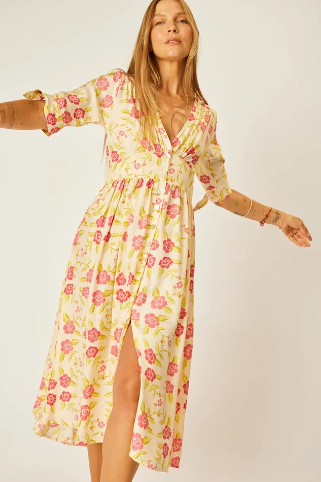 Layla Dress Prairie Dusty Crimson Women Natalie Martin Dresses