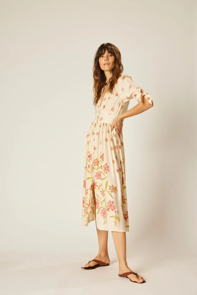 Layla Dress Starflower Cream Women Natalie Martin Dresses