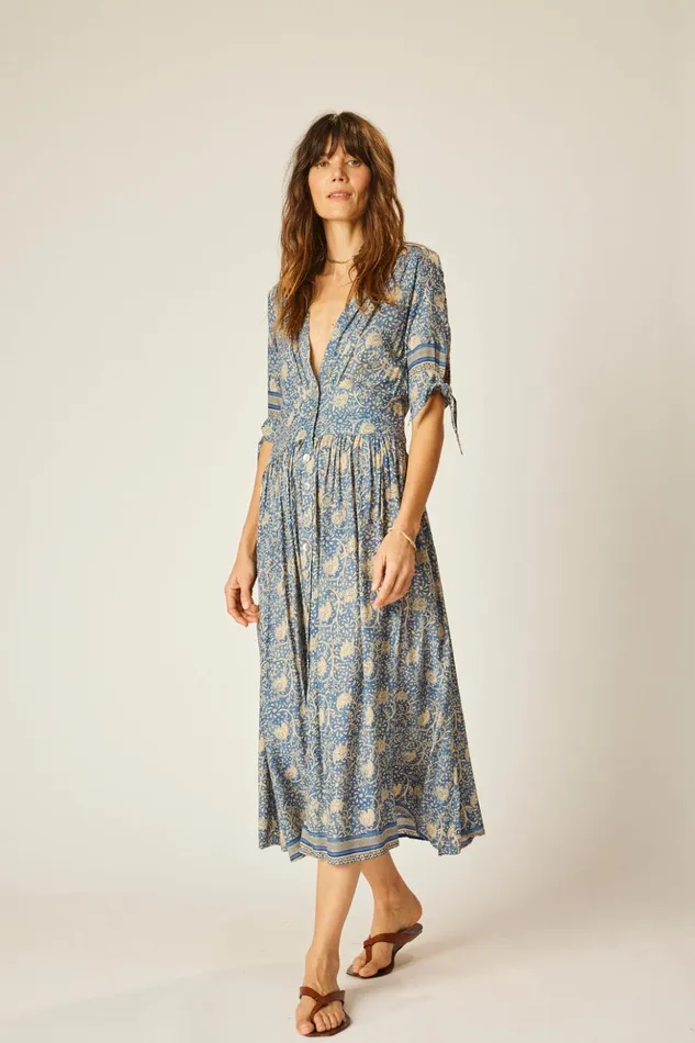 Layla Dress Water Lily Blue Women Natalie Martin Dresses