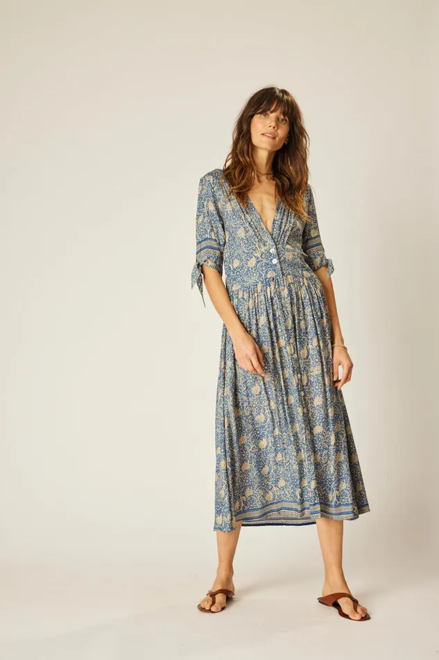 Layla Dress Water Lily Blue Women Natalie Martin Dresses