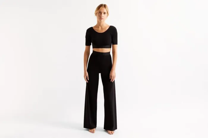 Leggings Womens Eres Groove Wide Trousers Noir
