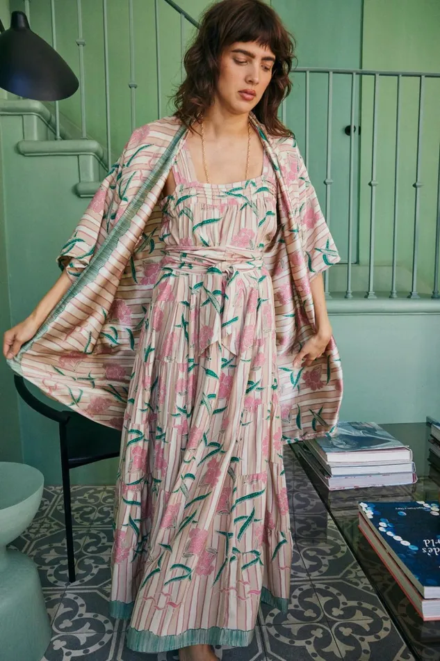 Lennon Kimono Chamomile Rose Women Natalie Martin Coverups