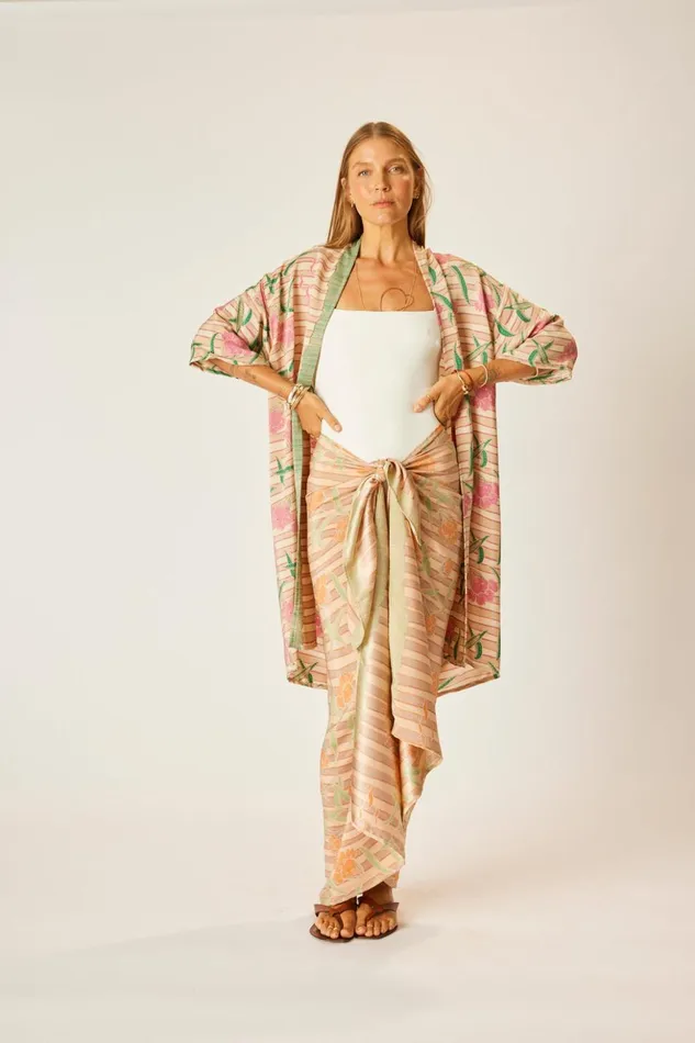 Lennon Kimono Chamomile Rose Women Natalie Martin Coverups
