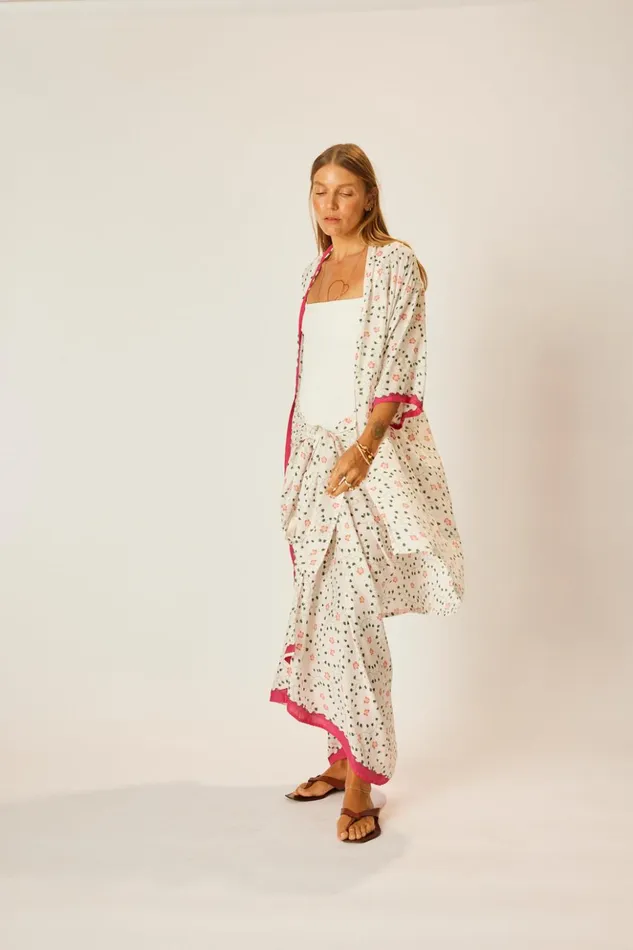 Lennon Kimono Pinwheel Cotton Women Natalie Martin Coverups