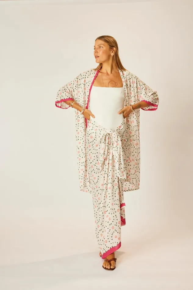 Lennon Kimono Pinwheel Cotton Women Natalie Martin Coverups