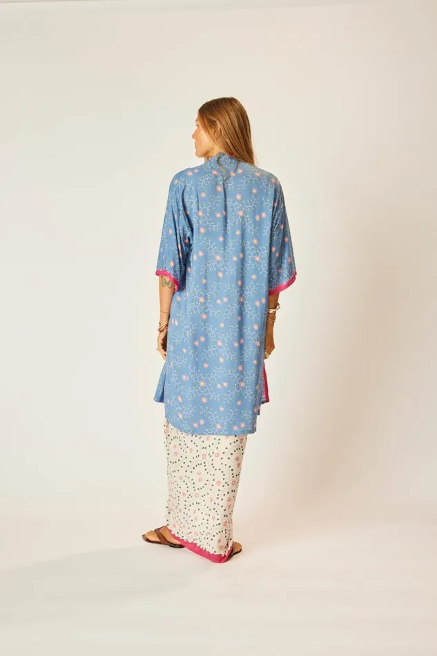 Lennon Kimono Pinwheel Denim Women Natalie Martin Tops