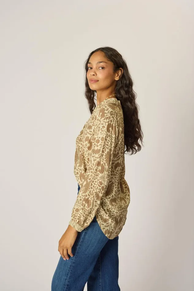 Leslie Shirt Paros Tan Women Natalie Martin Tops