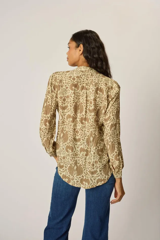 Leslie Shirt Paros Tan Women Natalie Martin Tops