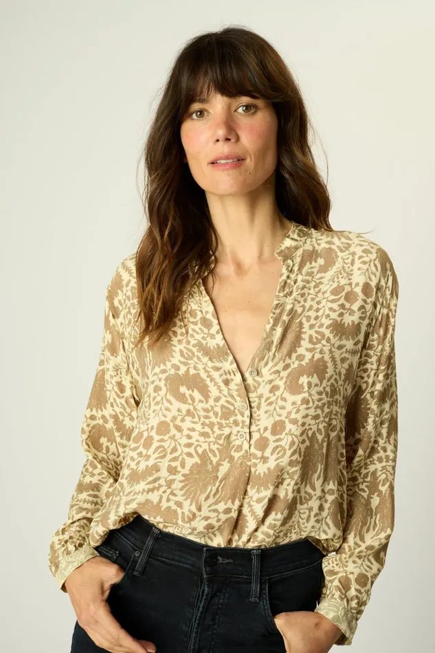 Leslie Shirt Paros Tan Women Natalie Martin Tops
