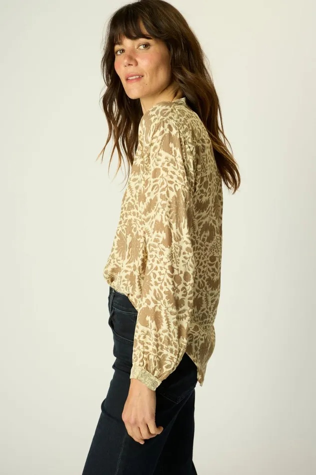 Leslie Shirt Paros Tan Women Natalie Martin Tops