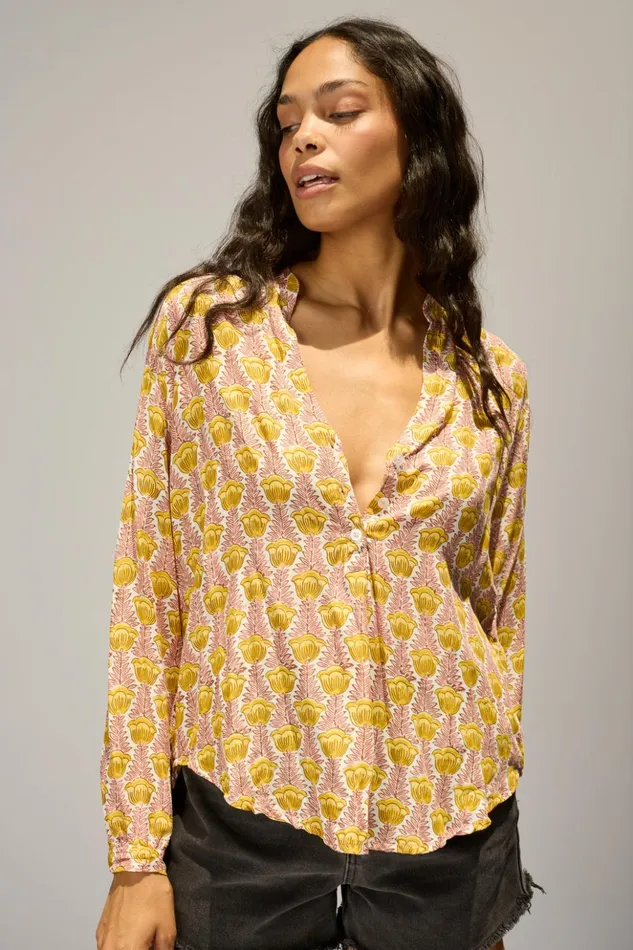 Leslie Shirt Tulip Bahamas Pink Women Natalie Martin Tops