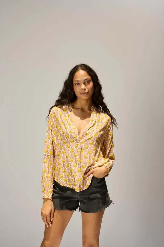 Leslie Shirt Tulip Bahamas Pink Women Natalie Martin Tops