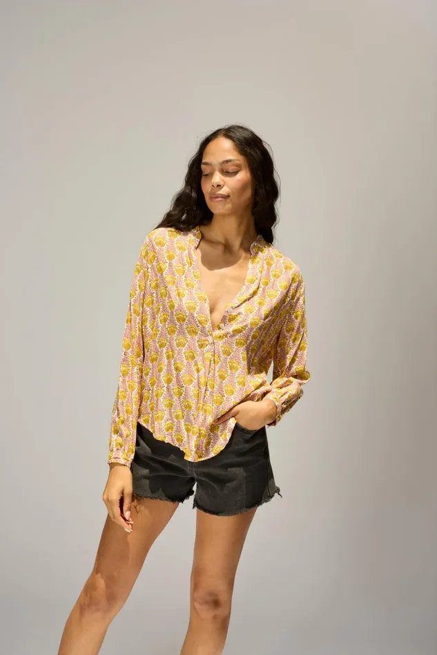 Leslie Shirt Tulip Bahamas Pink Women Natalie Martin Tops