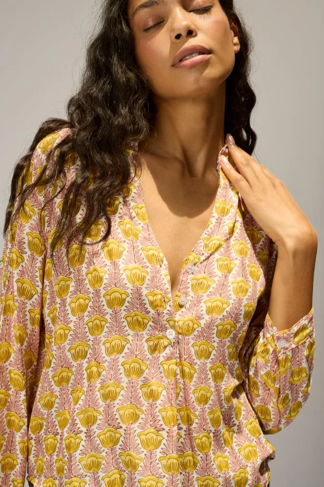 Leslie Shirt Tulip Bahamas Pink Women Natalie Martin Tops