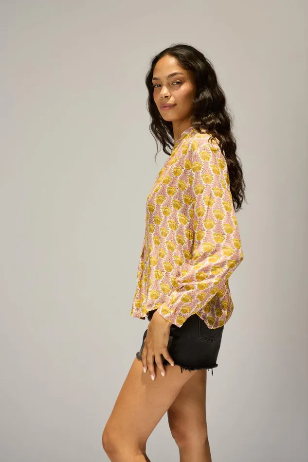 Leslie Shirt Tulip Bahamas Pink Women Natalie Martin Tops