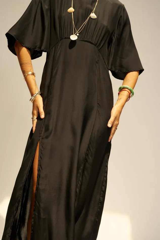 Lily Dress Black Silk Women Natalie Martin Dresses