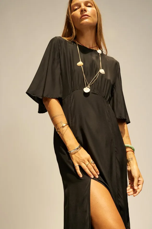 Lily Dress Black Silk Women Natalie Martin Dresses