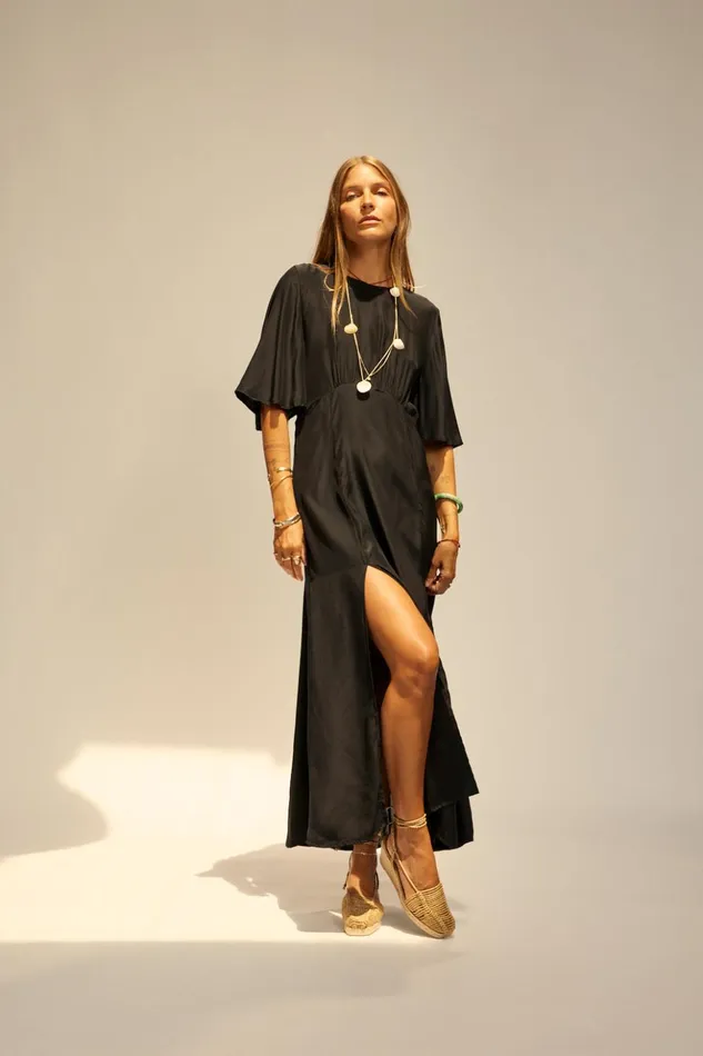 Lily Dress Black Silk Women Natalie Martin Dresses