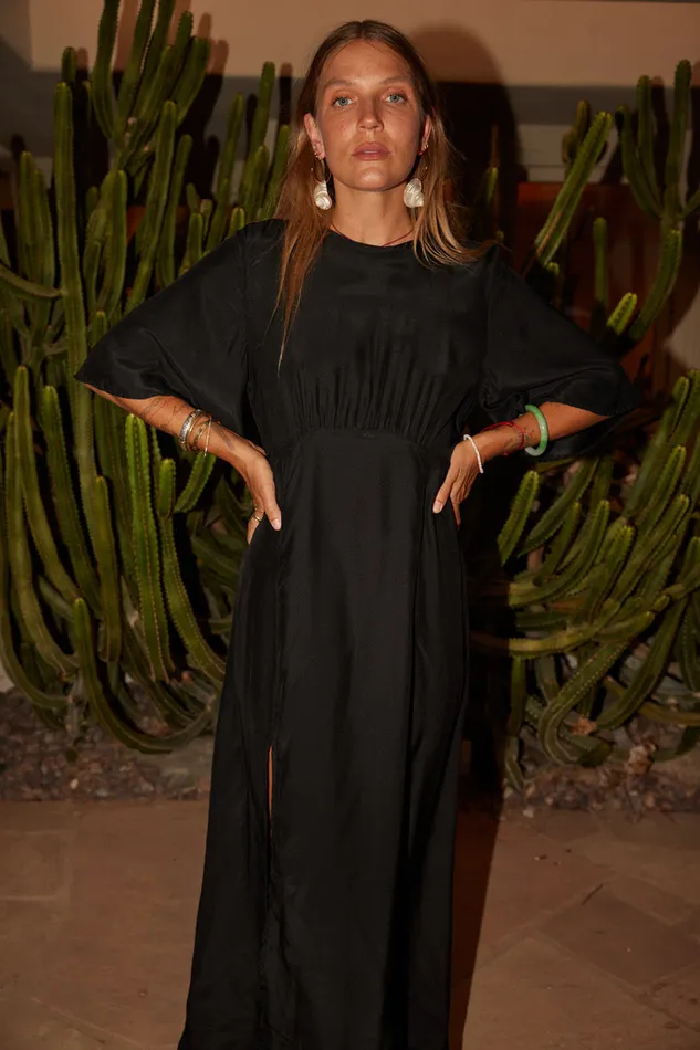 Lily Dress Black Silk Women Natalie Martin Dresses