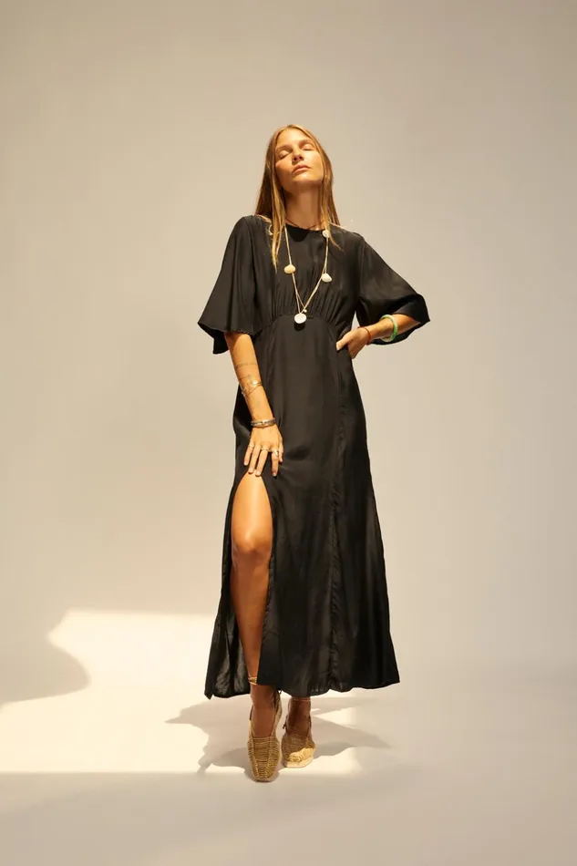 Lily Dress Black Silk Women Natalie Martin Dresses