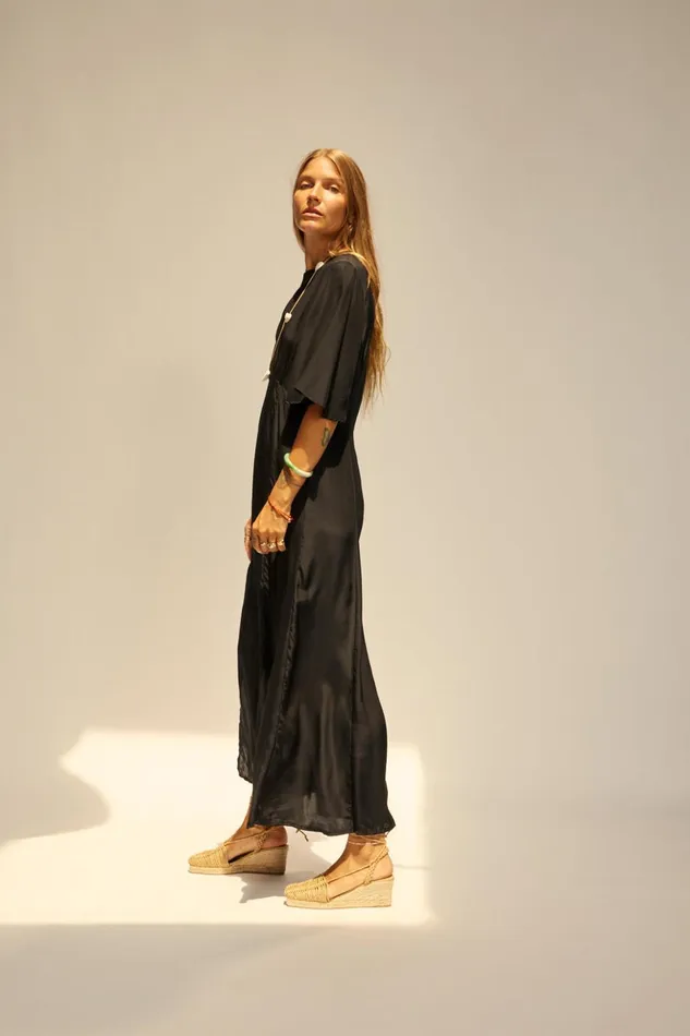 Lily Dress Black Silk Women Natalie Martin Dresses