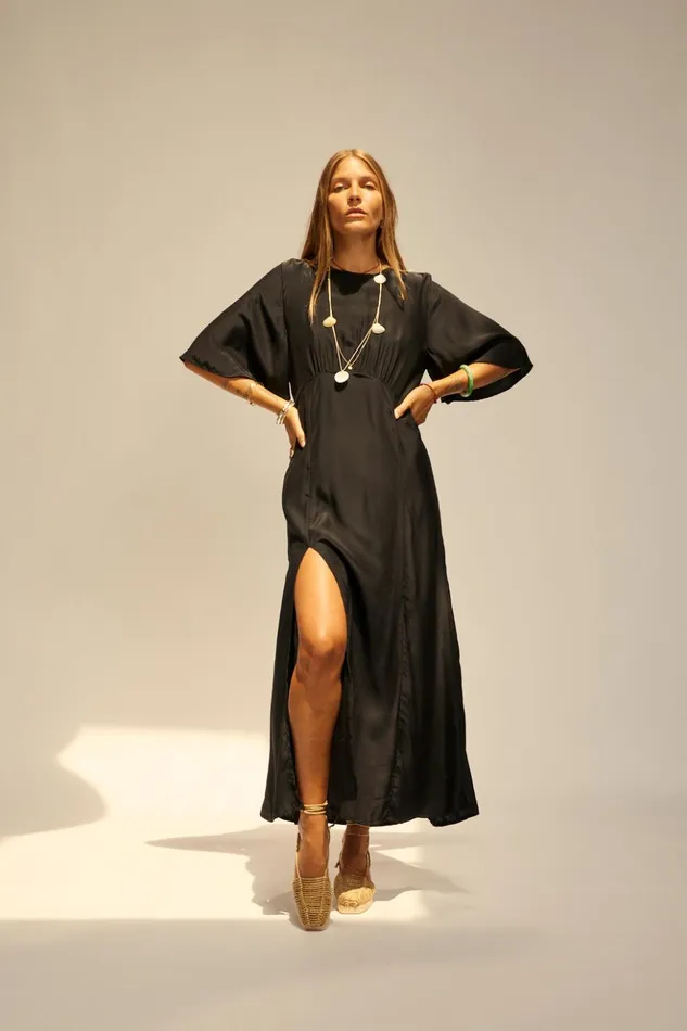 Lily Dress Black Silk Women Natalie Martin Dresses