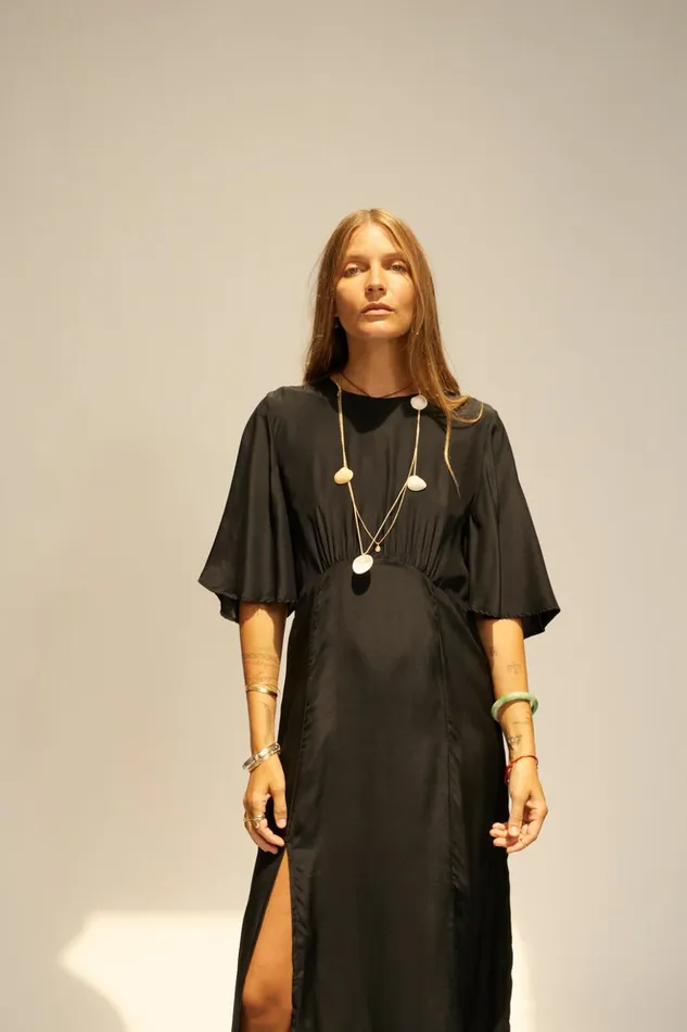 Lily Dress Black Silk Women Natalie Martin Dresses