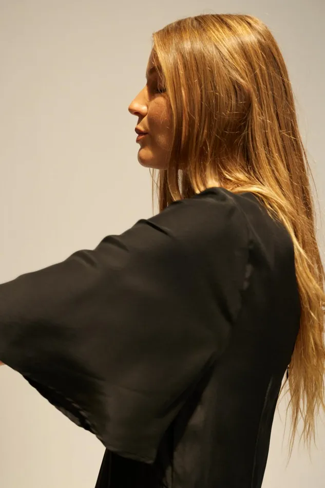 Lily Dress Black Silk Women Natalie Martin Dresses