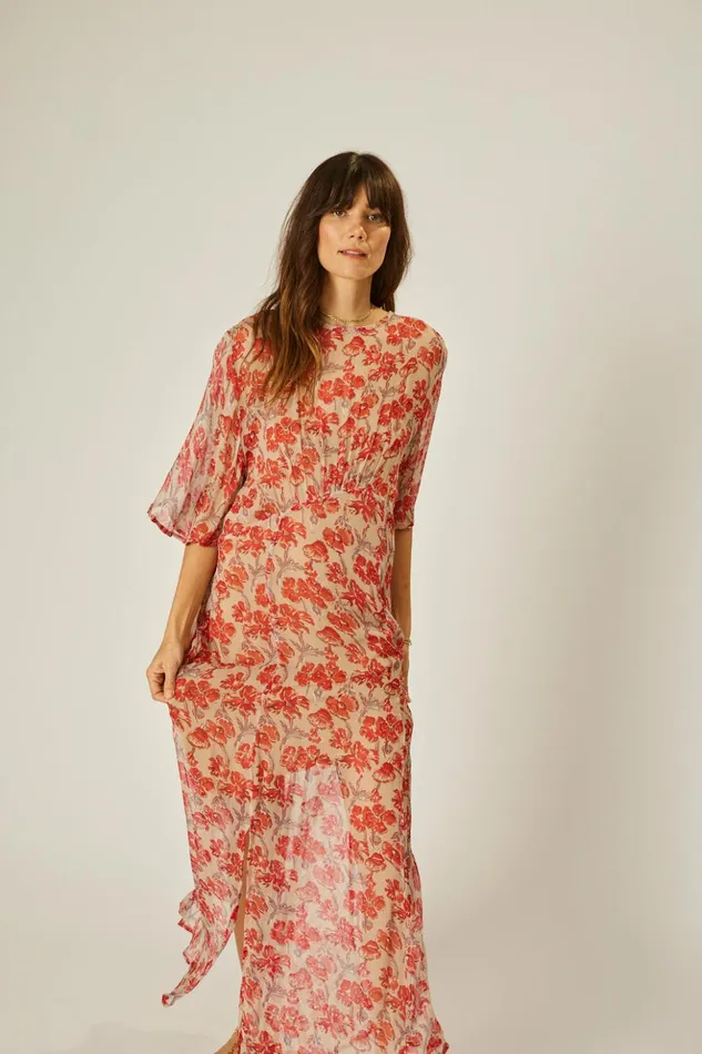 Lily Dress Chiffon Watercolor Dove Women Natalie Martin Dresses
